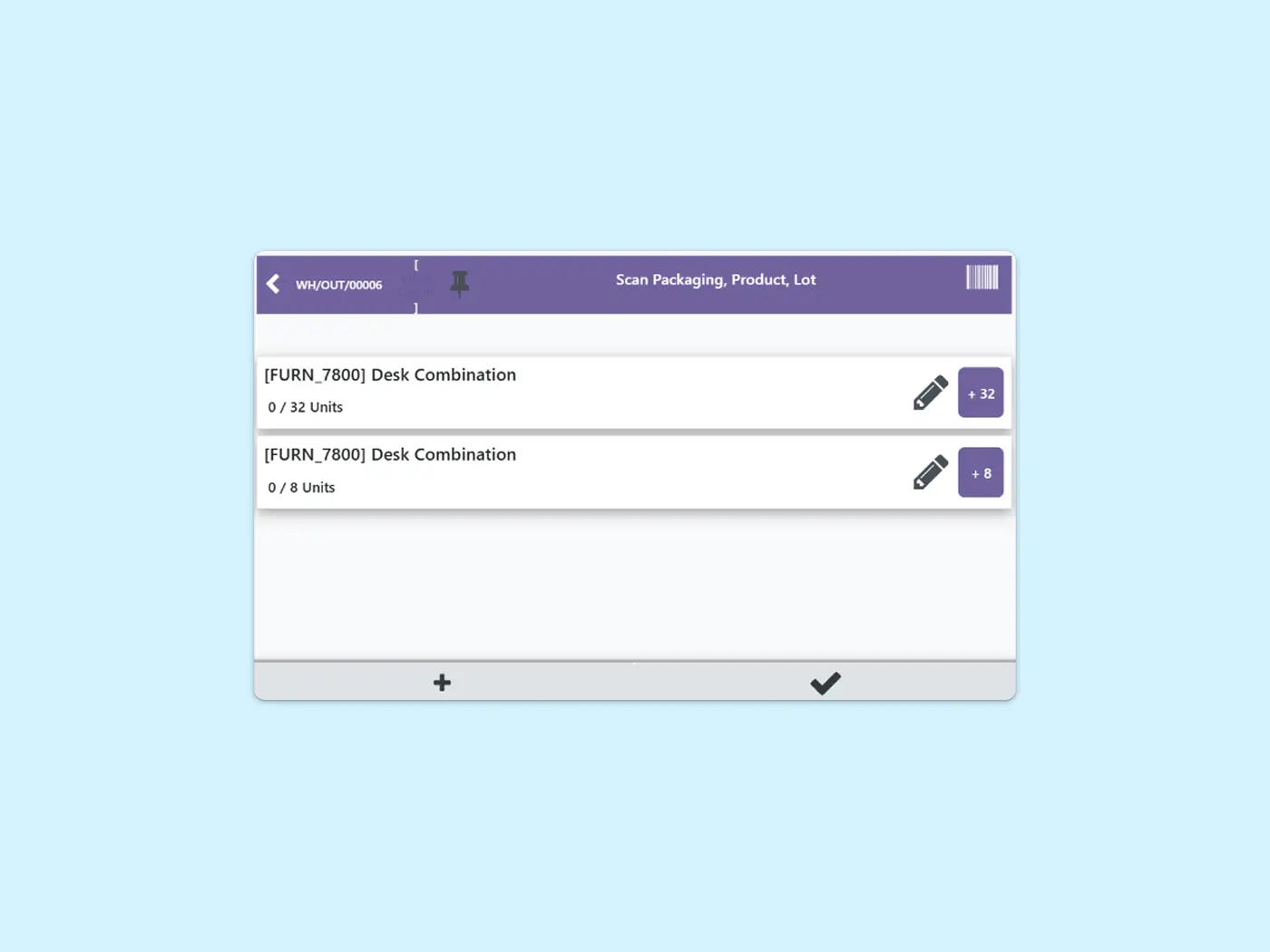 Product details for scanning