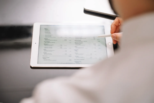 A person using a tablet