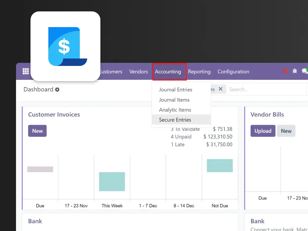 Odoo reporting vs QuickBooks
